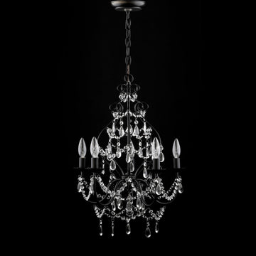 Maura 17" Crystal/Metal LED Chandelier - JONATHAN Y